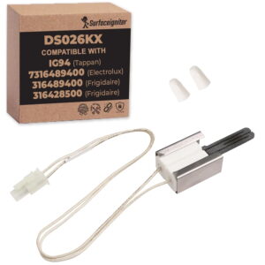 Surface Igniter DS026KX 3.2 to 3.6 Range Oven Igniter Replacement for 316489400, Premium Oven Igniter for Gas Stove