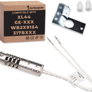 Surface Igniter RA272KX 2.5 to 3.0 Gas Range Oven Igniter Replacement for WB2X9154, 8053999, GR403 - Premium Oven Igniter for Gas Stove with brackets and nuts