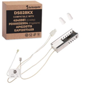 Surface Igniter DS028KX 3.2 to 3.6 Gas Range Oven Igniter Replacement for 5304509706, 316489408 and More